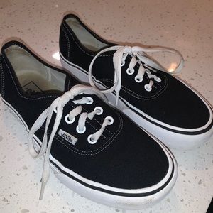 Size 8 Authentic Black Vans Women’s